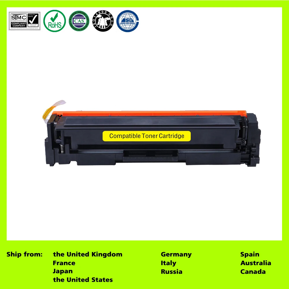Совместимый для 205A CF530A CF531A CF532A CF533A (1 Pack черный/голубой/пурпурный/желтый) Тонер