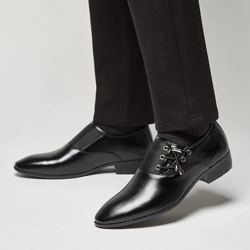 2019 Men's Shoes Modern Classic Lace Up Leather Lined Perforated Oxfords Wedding Suede Canvas Business Formal 38- 47 #0228 | Обувь