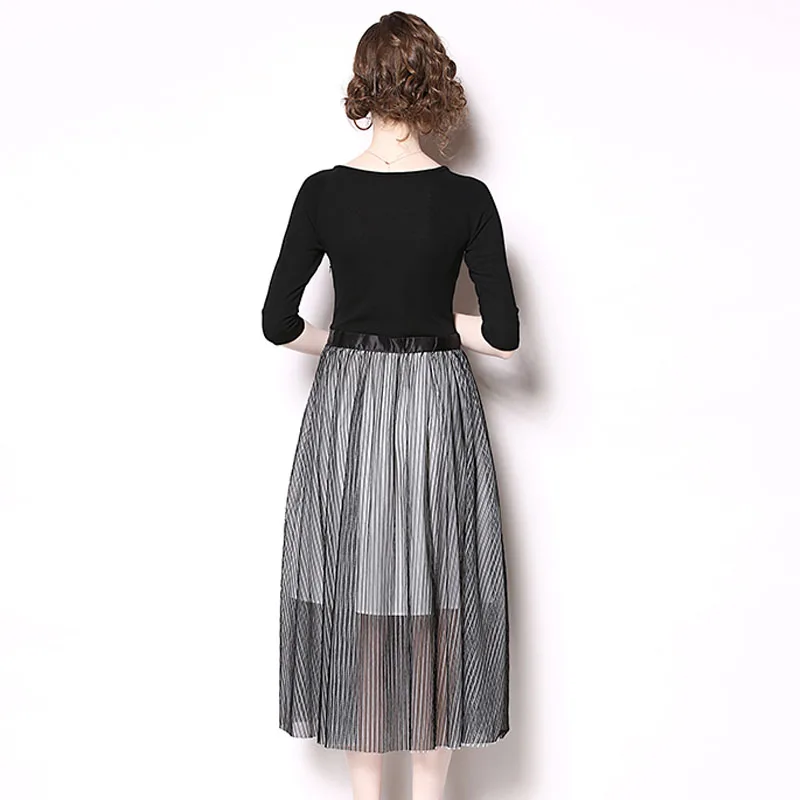 Элегантное Вечернее Платье С v-образным вырезом модное Сетчатое строченное