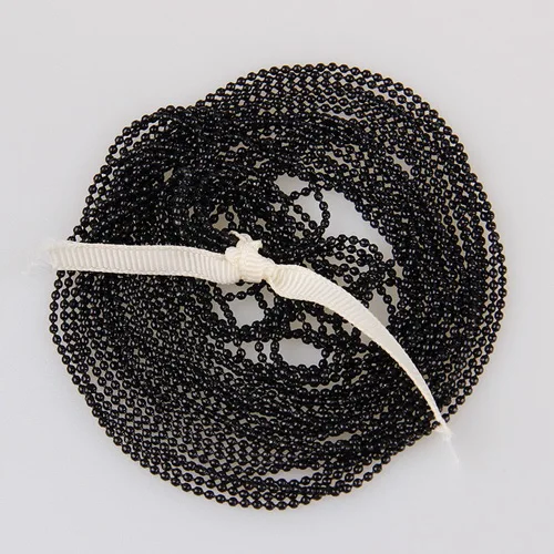 Black color 5 м/лот 1,5 мм Металлические шарики цепочки 7 цветов Ketting Kettingen оптом железные цепочки для Diy ювелирных аксессуаров - Цвет: Black color