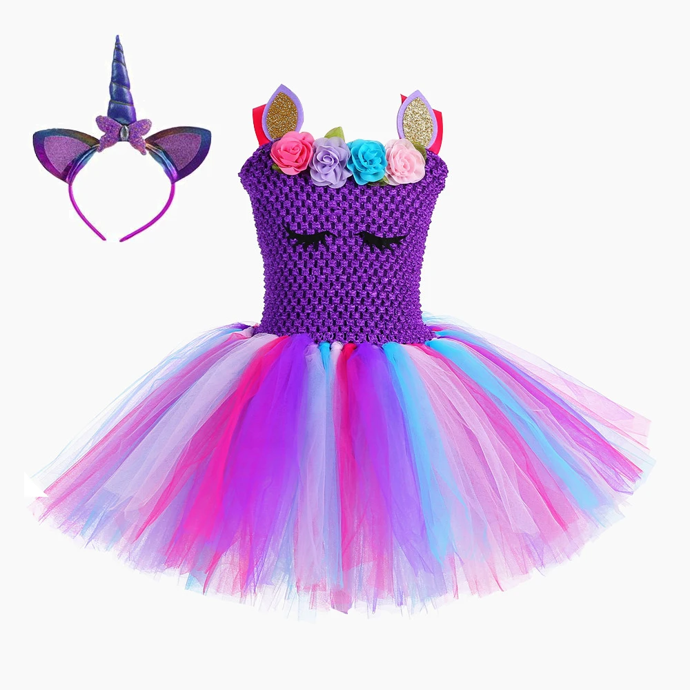 Пастельное платье-пачка для девочек с единорогом детские платья выпускного