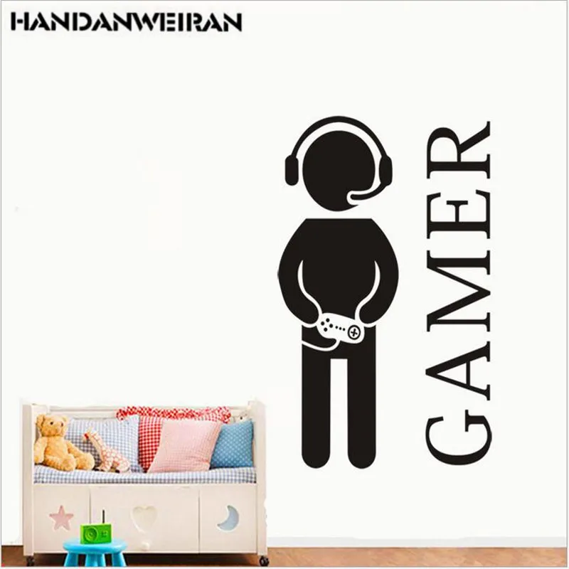 

1PCS Carved Camer Boy Home Decor Wall Sticker Living Room Bedroom Decor PVC Waterproof Black Wall Stickers 40*60CM