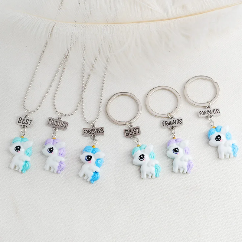 Модные 3 шт./компл. лучшие друзья навсегда Подвески BFF дружба подарки мультфильм