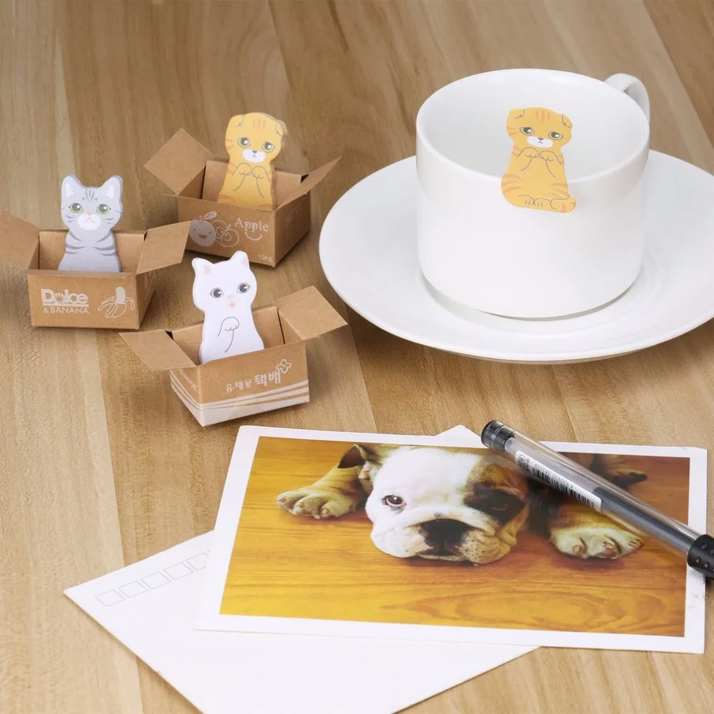 Новые милые картонные Кошкин дом It Post It Закладка мини Липкие заметки флаги страницы маркер наклейка школьные товары для дома