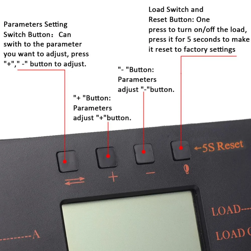 60A 12V 24V LCD Солнечный контроллер заряда разрядка с USB для панели солнечной батареи