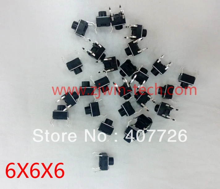 4-контактный медный тактильный Кнопочный микропереключатель 6X6X6MM 50 шт.