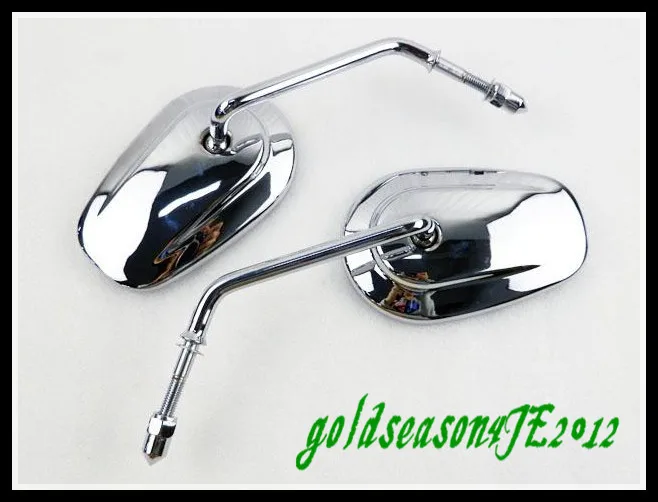 Бесплатная доставка хромированное овальное зеркало для мотоцикла Harley Softail Dyna
