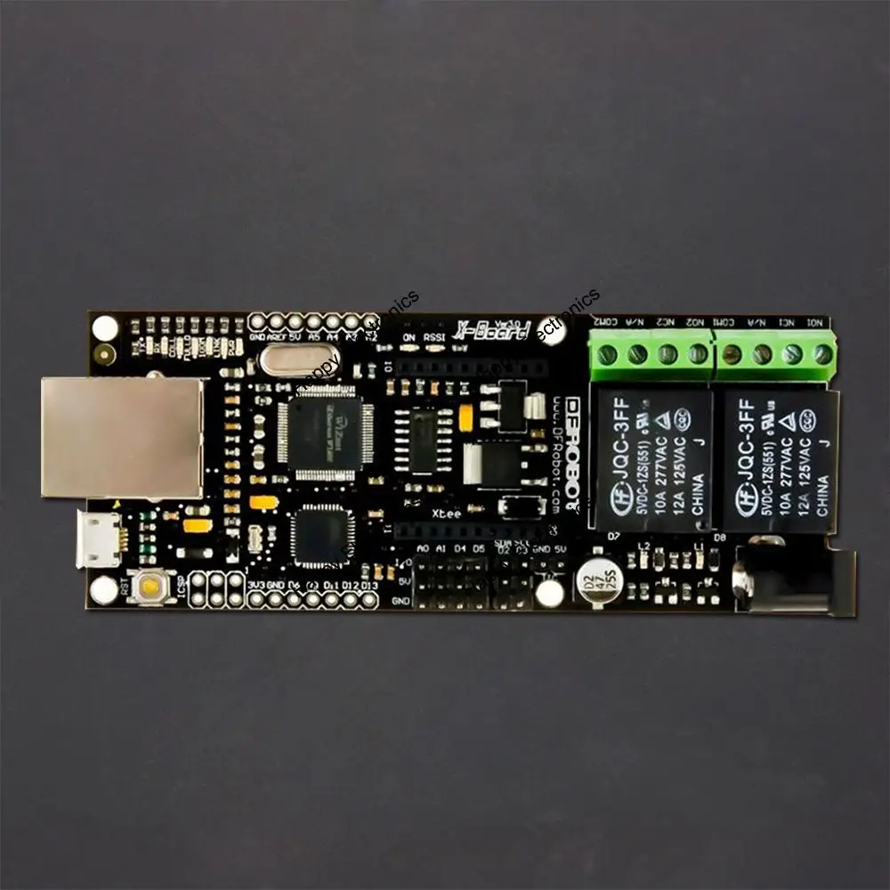 DFRobot Xboard/X board реле Atmega 32u4 Wiz5100 15A 250V AC/30V DC с Xbee socket 2 совместимый Arduino для IoT|atmega 32u4|relay