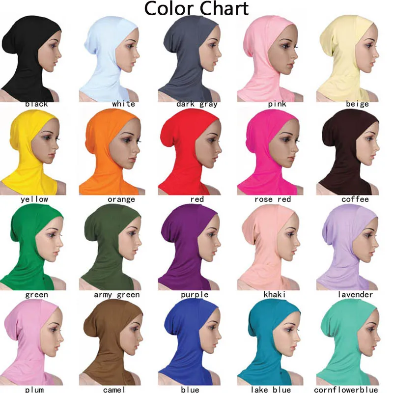 

Classic Soft Women Full Cover Inner Muslim Cotton Hijab Cap Head Bonnet Hat Underscarf Women Muslims Hat Accessories Headwear