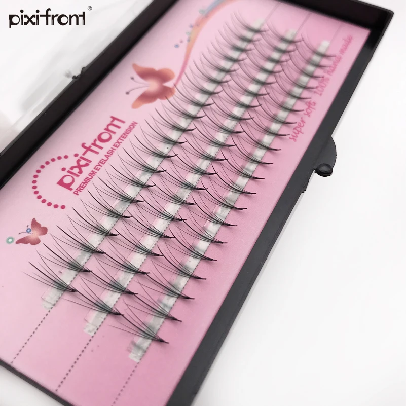 1 lot Flat 5B Lashes False eyelashes Extension 8-14mm C Curl soft 3D mink eyelash ellipse flat individual lashes | Красота и здоровье