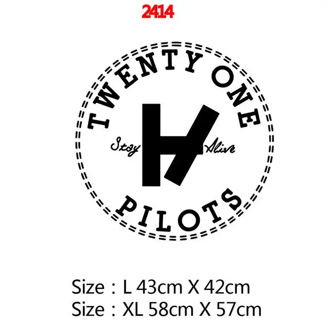 Виниловая настенная наклейка Twenty One Pilots в американском стиле музыкальная лента