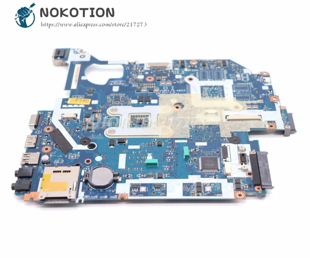 NOKOTION материнская плата для ноутбука acer aspire 5750 5750G P5WE0 LA-6901P MBR9702003 MB. R9702.003 HM65 UMA основная плата DD3
