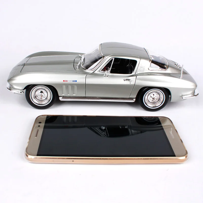 Maisto 1:18 1965 chevrolet chevelle серебристо синий автомобиль литой 242*100*68 мм роскошный