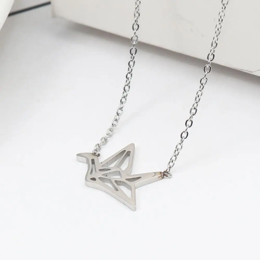 Doreen Box новая мода 316 нержавеющая сталь оригами крановые подвески ожерелье для