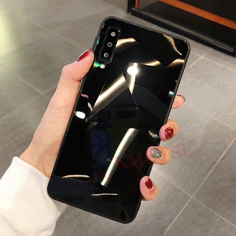 Зеркало Алмазный чехол для samsung Galaxy A50 A70 A30 A20 A10 M10 M20 M30 S10 E S8 S9 J6 плюс A9 A8 A6 A7 A5 Note 9 крышка