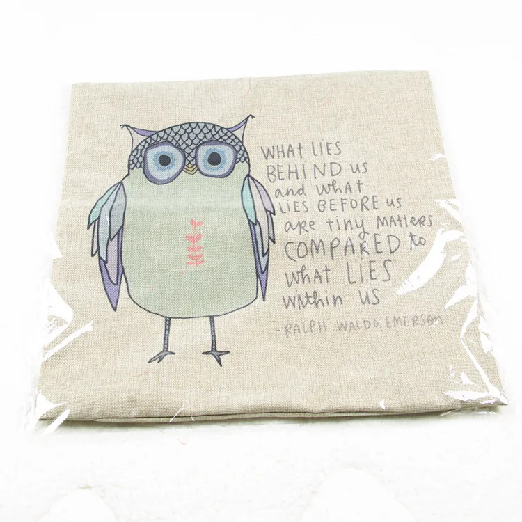 Составные белье сова подушка автомобиля подушки главная диван наволочки не