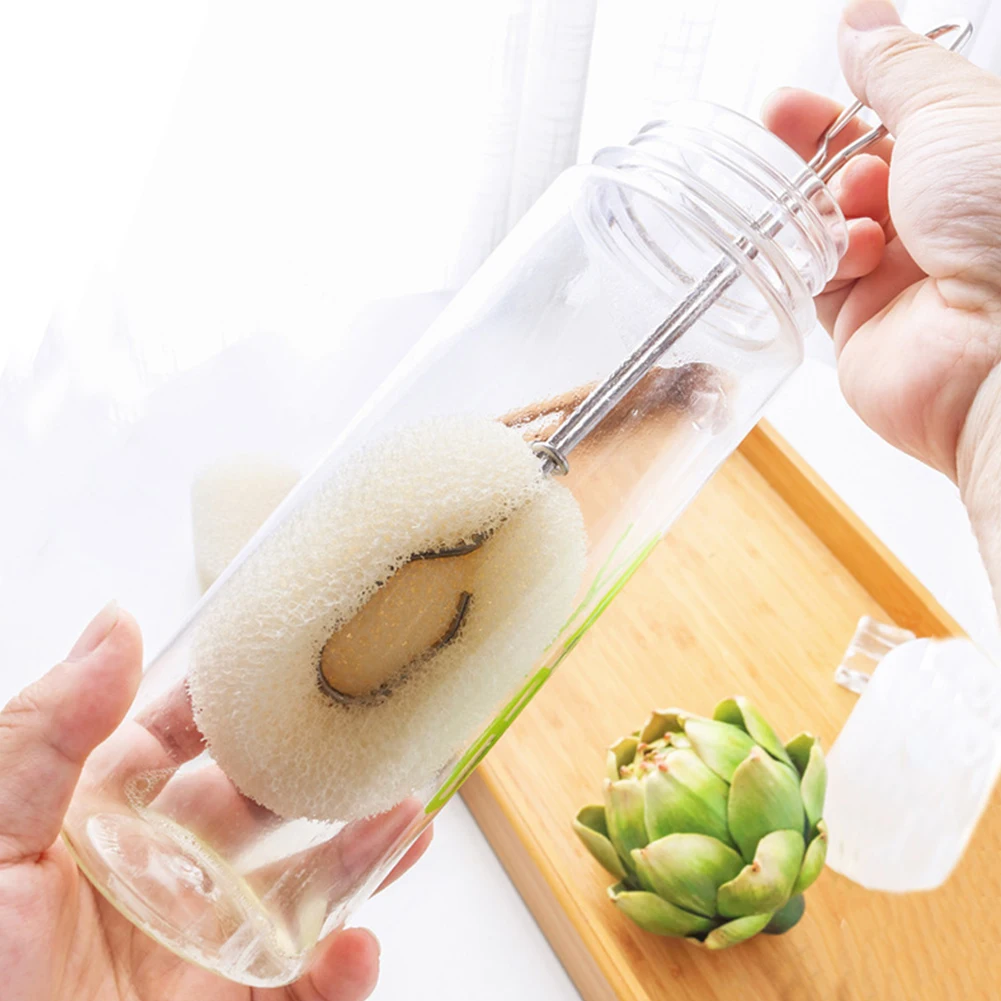 Long Handle Washing Supplies Sponge Scrubber Bottle Cleaning Dish Cup Brush Home Kitchen Tools Glass Multi-functional Hangable | Дом и сад