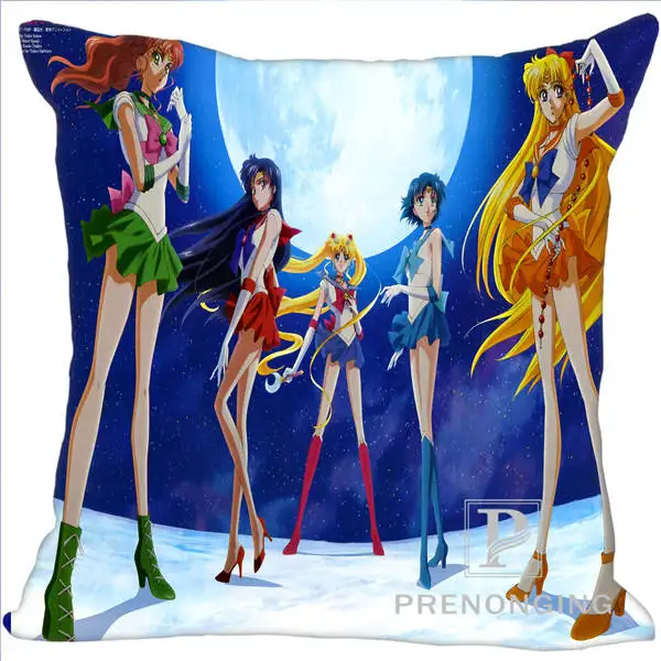 Pillowcases Пользовательские Декоративные наволочки аниме Сейлор Мун квадратные молнии Наволочки лучший подарок(с одной стороны) 180117#84 - Цвет: Pillowcases