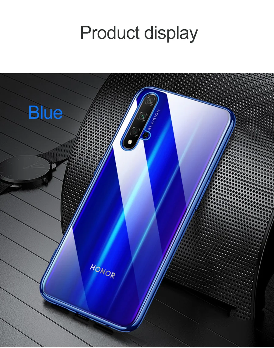 Прозрачный силиконовый чехол для Honor 20, чехол, 3D лазерное покрытие, Мягкий ТПУ, яркий кристалл, задняя крышка для huawei Honor 20 Pro, чехол для телефона s
