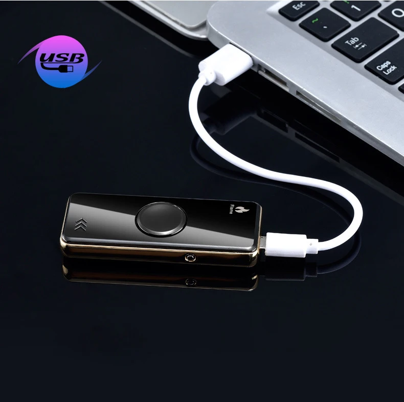Spinner Зажигалка USB Вольфрам турбо зажигалка ветрозащитный USB Электронные Зажигалки 18 светодиодный моделей