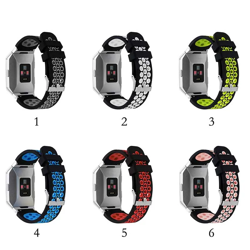 Kobwa силиконовый ремешок для fitbit ионной Смарт-часы спортивные дышащие Браслет