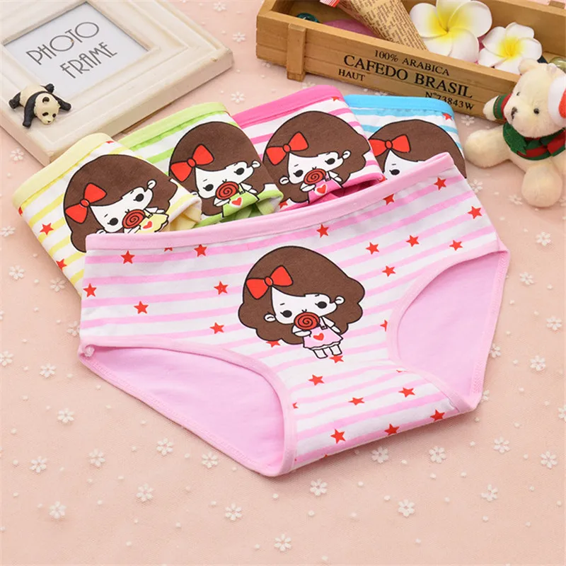 6 шт./лот 100% хлопок детские трусы нижнее белье для девочек Дети Toddle повседневной