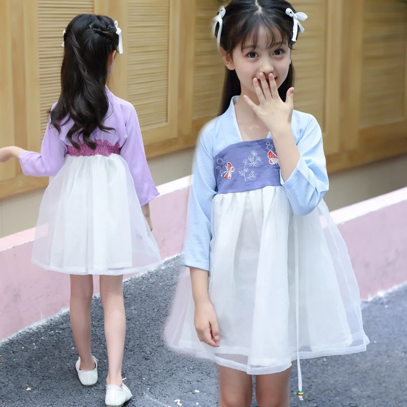 Han/платья для девочек платье в китайском стиле одежда костюмированной вечеринки