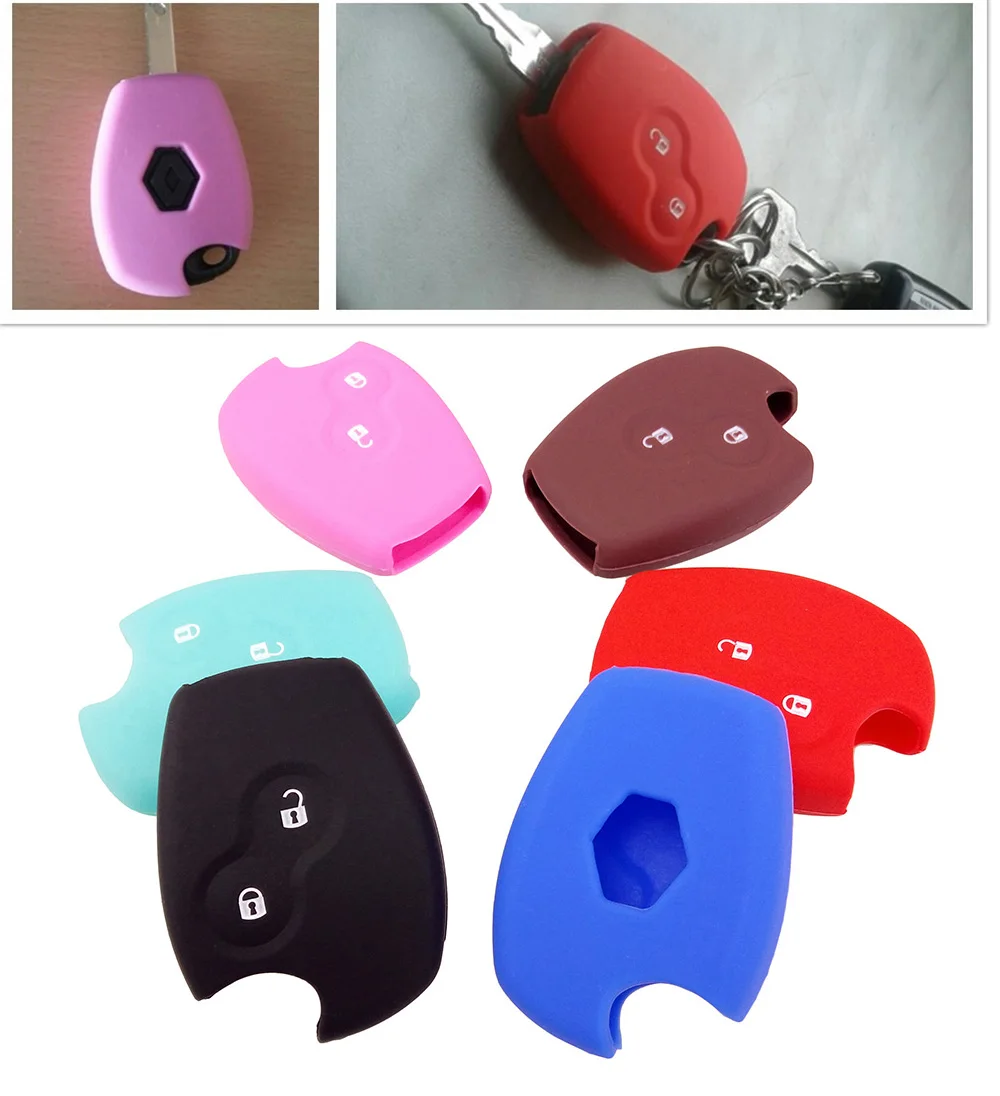 2 кнопки силиконовый чехол для ключей подходит для Renault Clio Duster Twingo Kangoo лагуна Fluence Dacia Logan модус сандеро дистанционный чехол Fob