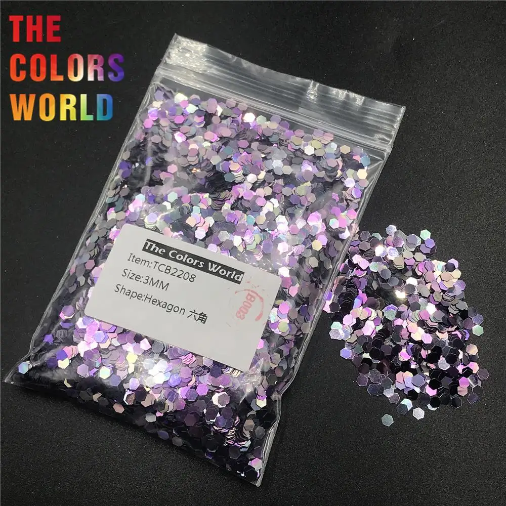 

TCB2208 Hexagon Shape Metallic Luster Colorful Series Nails Glitter Nail Art Decoration Makeup Face Glitter Henna Handwork DIY