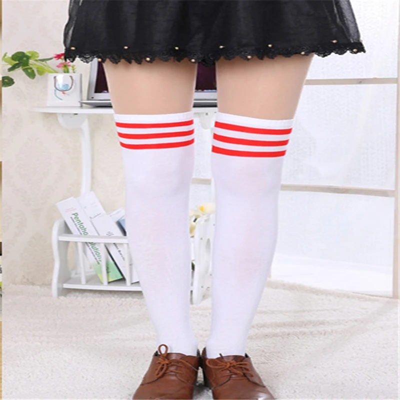Сексуальные женские весенние носки выше колена 2017 чулки повседневные хлопковые