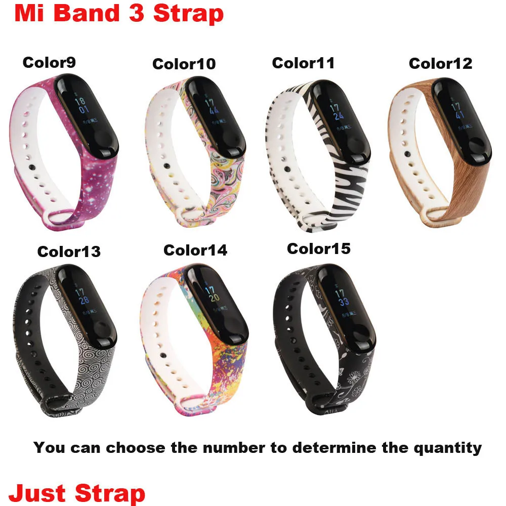 Для Xiaomi mi Band 4 браслет Smartwrist mi band 3 силиконовый ремешок 50 шт