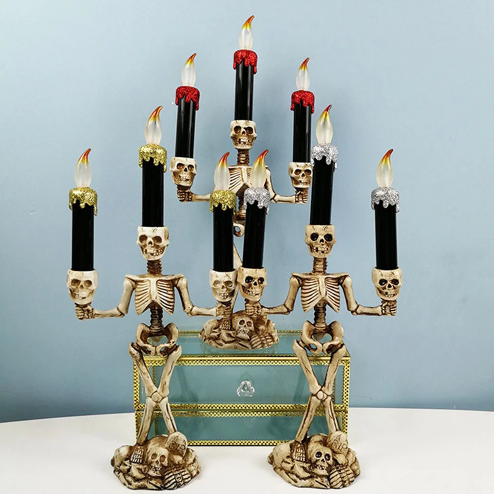 2019 Halloween Creative Candles Skull Led Tree Demon House Haunted Bar Shop Window Easter Decor For Party | Дом и сад
