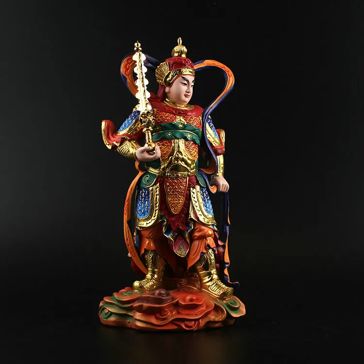 Статуя персонажа Guan Gong Wei Tuo статуя Буддийские принадлежности изделия из смолы
