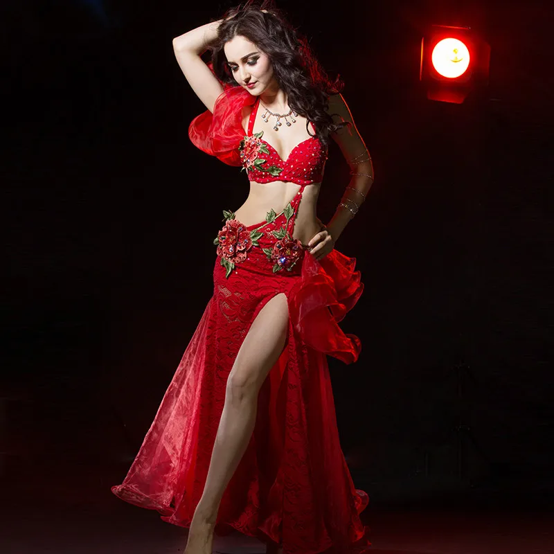 Восточные костюмы для танца живота Bellydance костюм с бюстгальтером и ремнем юбка