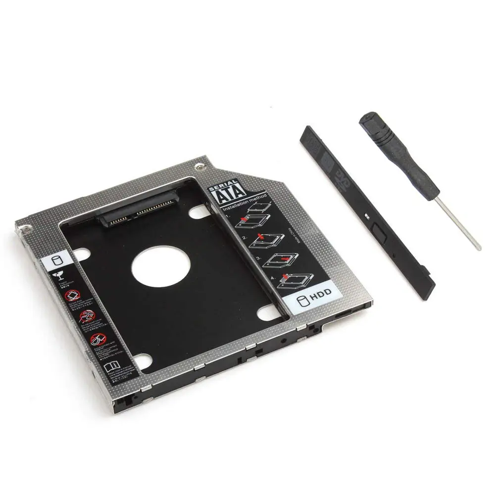 Ingelon 2nd 2,5 ''SATA HDD SSD жесткий диск DVD CD rom Оптический SuperDrive Caddy 9,5 мм адаптер для Apple Unibody Macbook Pro