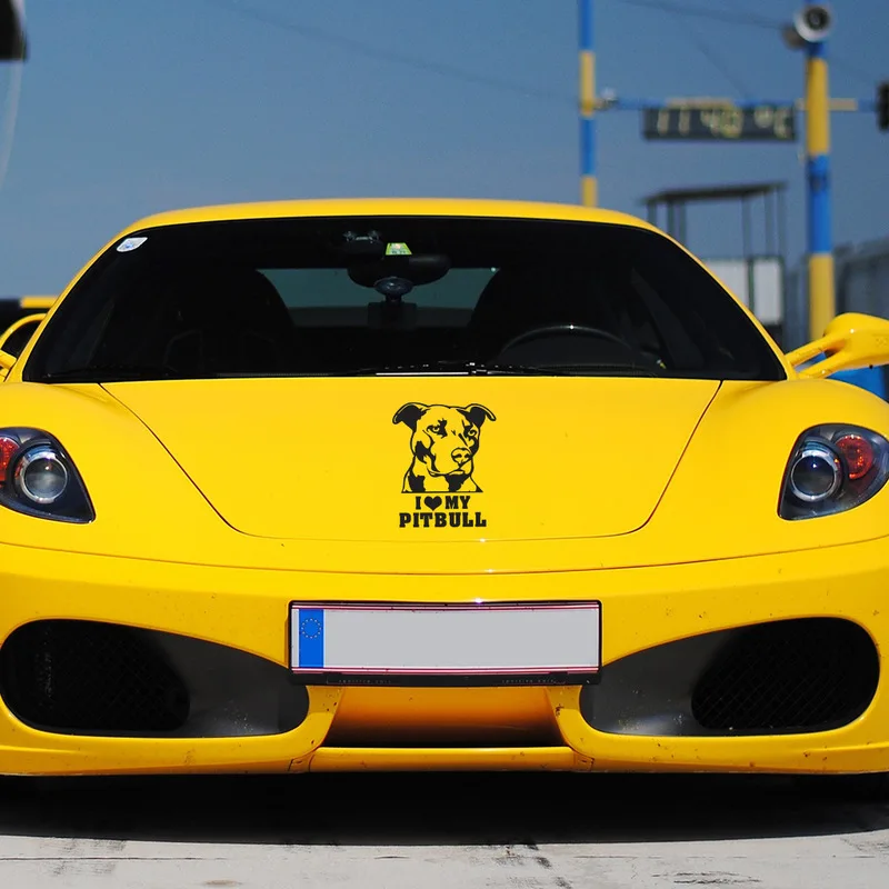 Черный питбулл Автомобильные наклейки ПВХ черная собака для компьютера стикеры