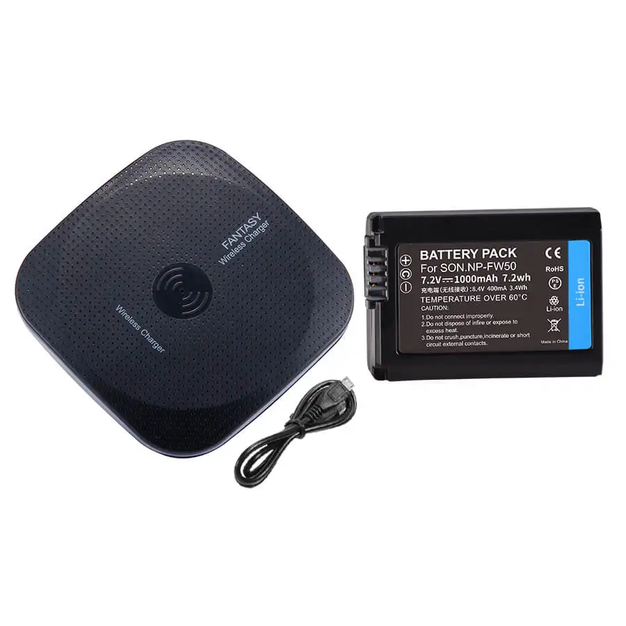 1-in-1 Charger Kit Mamen NP-FW50 NPFW50 NP FW50 Беспроводная батарея для цифровой камеры+ Беспроводное зарядное устройство для sony A5000 A5100 A6000 A6100 - Color: 1-in-1 Charger Kit