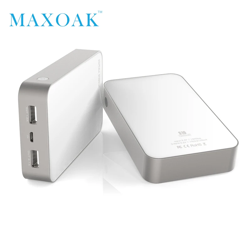 MAXOAK Dual USB power bank портативное зарядное устройство для мобильного телефона 13000mA power bank для мобильного телефона
