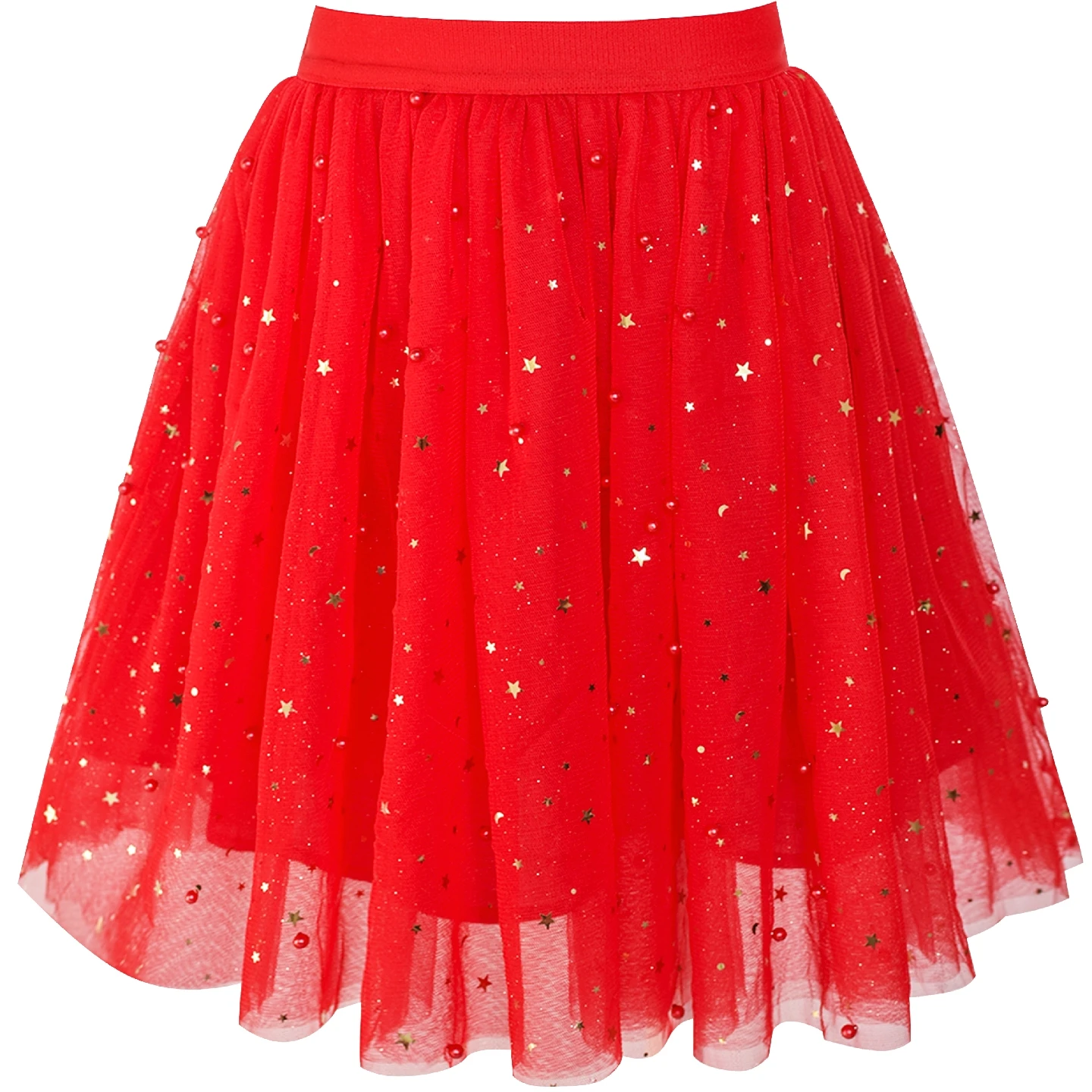 Sunny Fashion платья для девочек Девочки Темно-синий Жемчуг Звезды сверкающий Пачка На