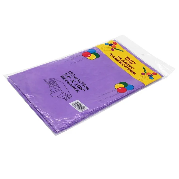 Purple Новая прямоугольная 5" X 108" скатерть на стол 10 цветов пластиковая скатерть для Свадебная вечеринка украшения события сувениры - Цвет: Purple