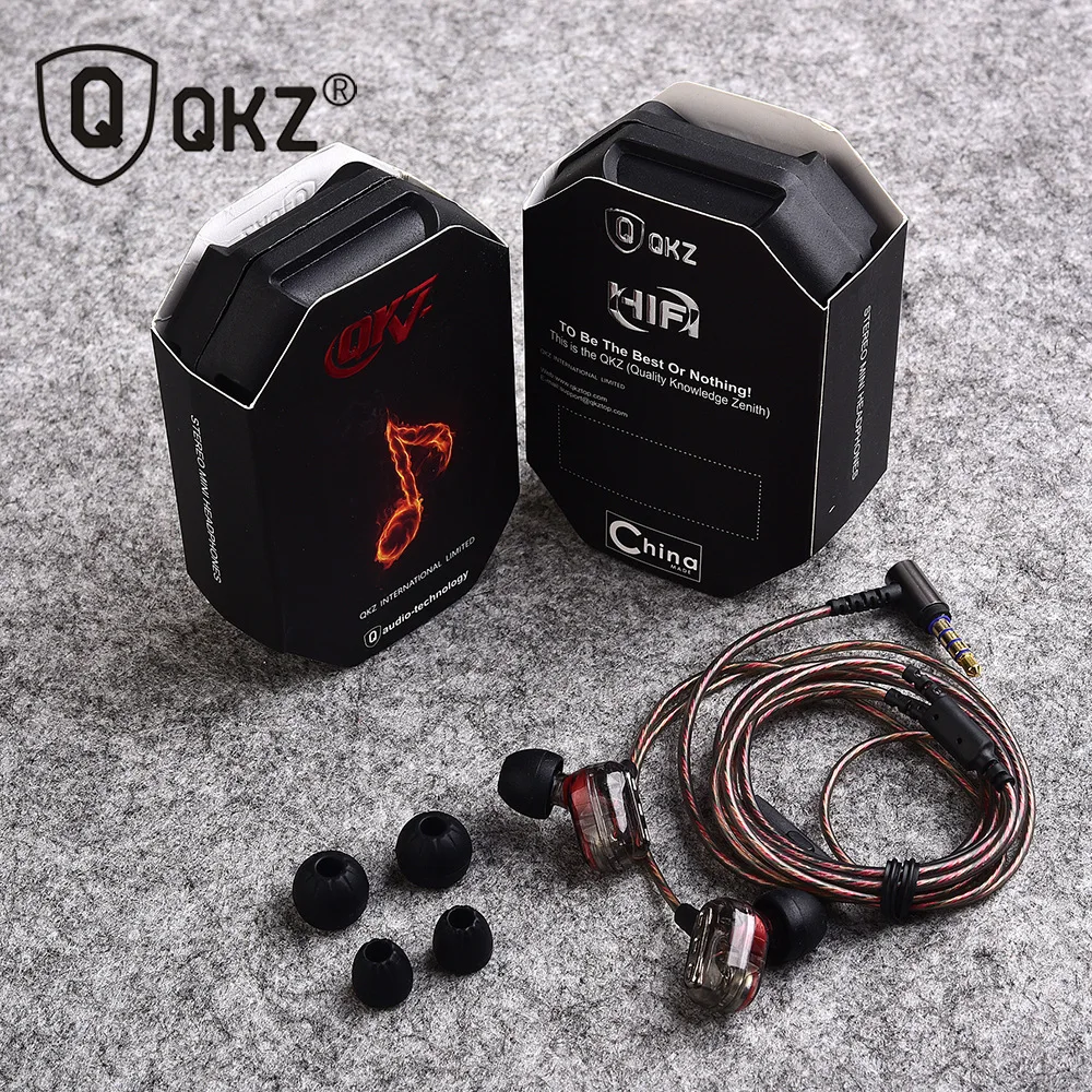 QKZ KD8 двойной блок привода в ухо наушник бас сабвуфер наушники HIFI DJ Monito бег спортивные наушники гарнитура