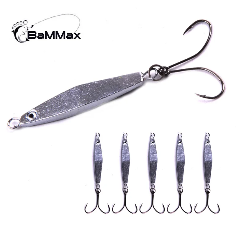 

Bammax Fishing Lure 1pcs 3g 3.5cm Jig Swimbait Spoon Lures Metal Jigging Shore Cast Iron hard bait Fishing tackle pesca