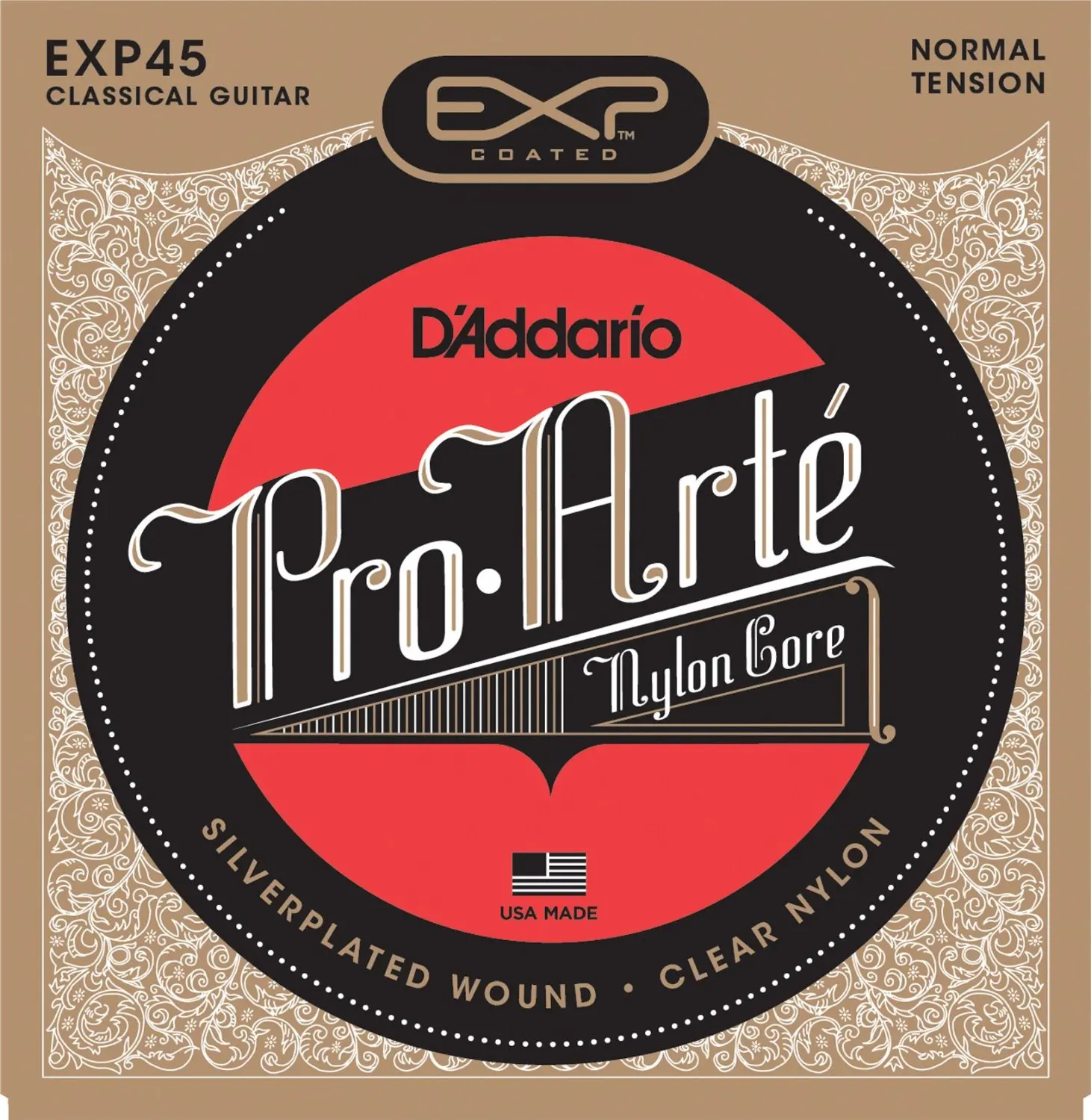D'Addario EXP45/EXP46 Pro Arte Классические гитарные струны с покрытием, нормальное/жесткое натяжение