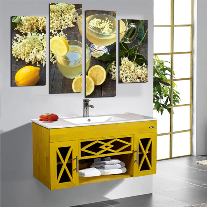 Бесплатная доставка цветок фрукты Lemon арт рисование на холсте гостиная кухня