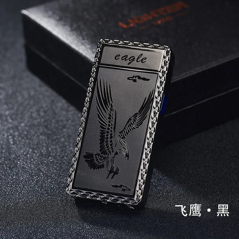 Сигарная трубка двойная дуга сигаретная Зажигалка светодиодный переключатель ток зарядка Зажигалка бизнес подарок гаджеты для мужчин - Цвет: 8