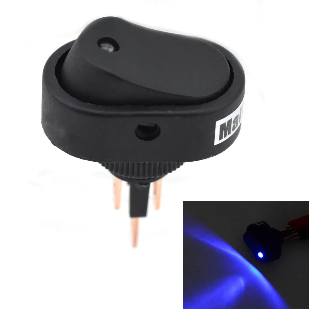 

Jtron 3pin 12V 20A автомобильный кулисный переключатель со светодиодной подсветкой 5 шт./лот
