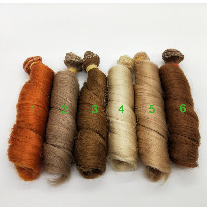 

6PCS/LOT 15CM DIY Doll BJD Hair Culry Doll Hair For Doll Wigs