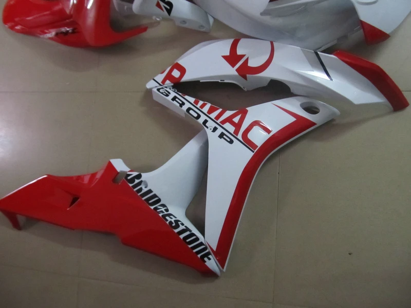 Литье под давлением 100% Новый обтекатель комплект для Honda CBR600RR 07 08 Белый Красный ABS