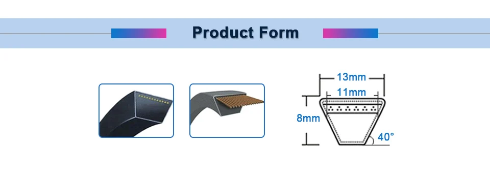 V-Belt A Type Black Rubber Drive V Belt A2700/2750/2800/2900/3000/3100/3200 Closed-loop Transmission V Belt for Sewing Machines