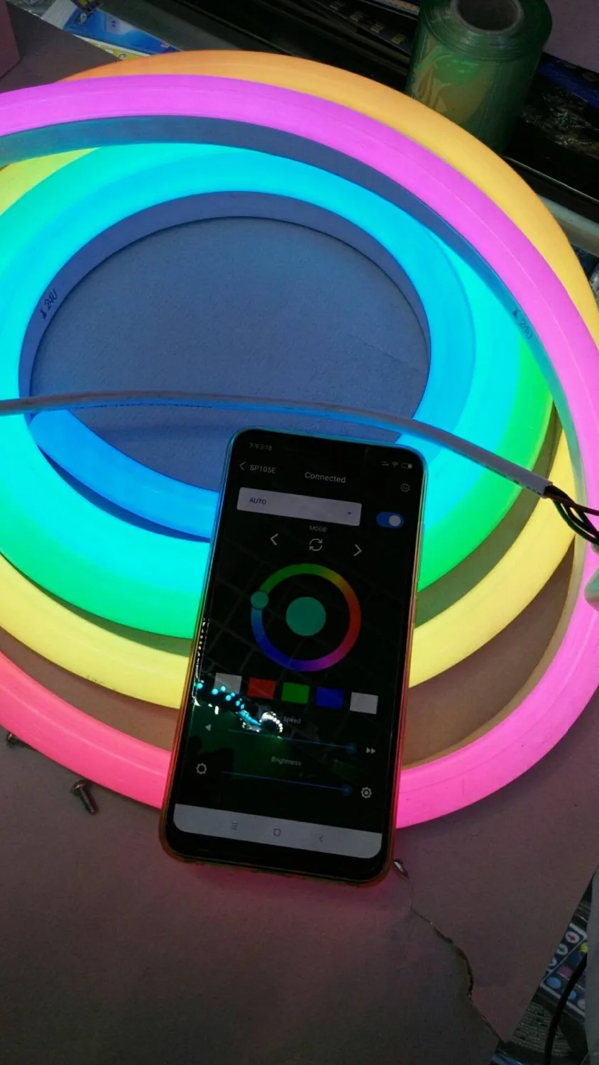 Адресуемая Светодиодная лента WS2811 Водонепроницаемая 5050 RGB светодиодная неоновая